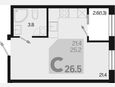 Студия, 26.50 м², 2/18 этаж фото 0