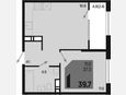 2-комнатная квартира, 39.70 м², 18/18 этаж фото 0