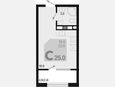 Студия, 25 м², 8/9 этаж фото 0