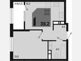 2-комнатная квартира, 39.20 м², 14/18 этаж фото 0