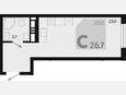 Студия, 26.70 м², 11/18 этаж фото 0