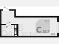 Студия, 26.70 м², 6/18 этаж фото 0