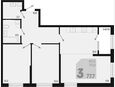 3-комнатная квартира, 77.70 м², 2/18 этаж фото 0