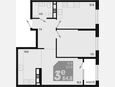 3-комнатная квартира, 64.80 м², 18/18 этаж фото 0