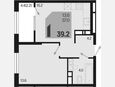 2-комнатная квартира, 39.20 м², 7/18 этаж фото 0