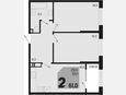 3-комнатная квартира, 61 м², 2/18 этаж фото 0