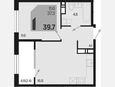 2-комнатная квартира, 39.70 м², 13/18 этаж фото 0