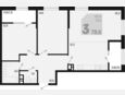 3-комнатная квартира, 78.60 м², 9/9 этаж фото 0