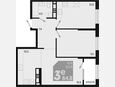 3-комнатная квартира, 64.80 м², 18/18 этаж фото 0