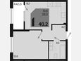 2-комнатная квартира, 40.20 м², 2/18 этаж фото 0