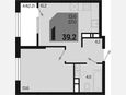 2-комнатная квартира, 39.20 м², 9/18 этаж фото 0