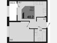 2-комнатная квартира, 40.20 м², 2/18 этаж фото 0