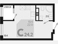 Студия, 24.20 м², 8/18 этаж фото 0