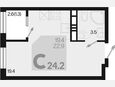 Студия, 24.20 м², 18/18 этаж фото 0