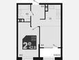 2-комнатная квартира, 42.90 м², 5/9 этаж фото 0
